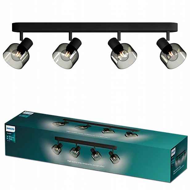 Stropní Svítidlo Reflektor Nástěnný Nástěnné svítidlo 4x E14 Led Černá Sleet Philips