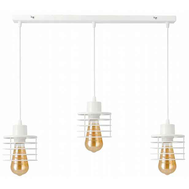 Závěsná lampa Lustr Stropní Svítidlo Pružina Bílá 3xE27