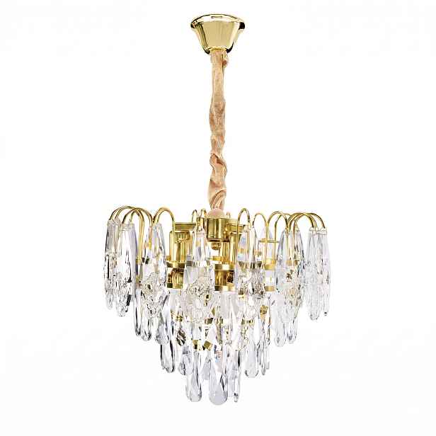 Závěsné Stropní Svítidlo Zlatá 30 cm Křišťálová Glamour do obývacího pokoje Ložnice