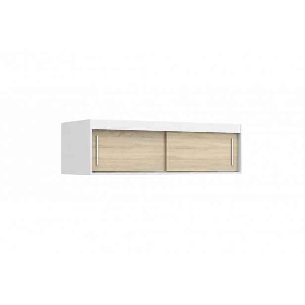 Nástavec k šatní skříni 150 cm VALA - bílý / dub sonoma