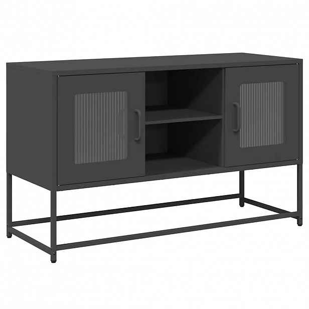 vidaXL TV skříňka černá 100,5 x 39 x 60,5 cm ocel