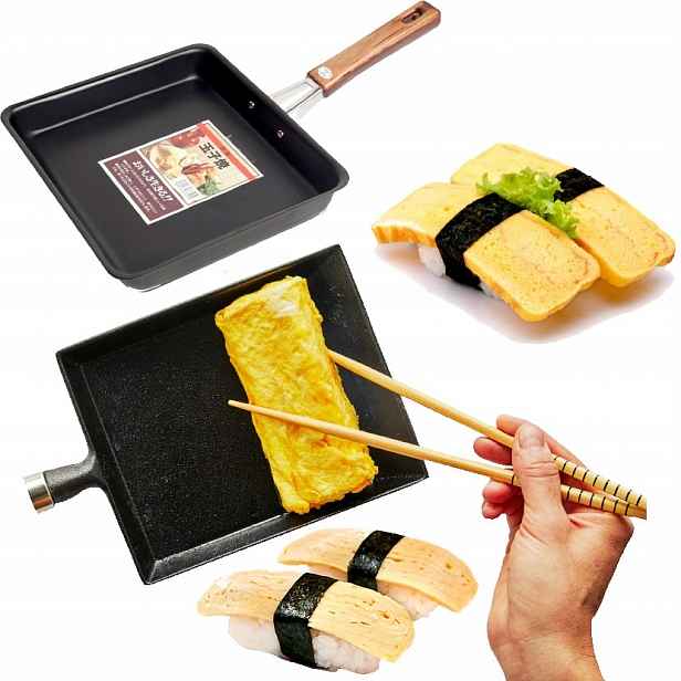 Pánev na palačinky Tamagoyaki Tamago NonStick na plyn 22 cm x 23 cm