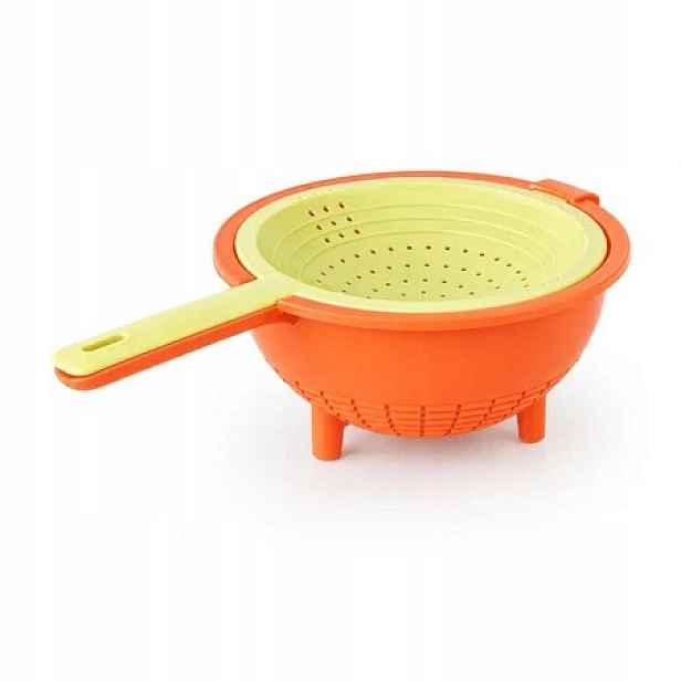 Tupperware Dvojité síto Oranžovo-žluté Cedník, Cedník