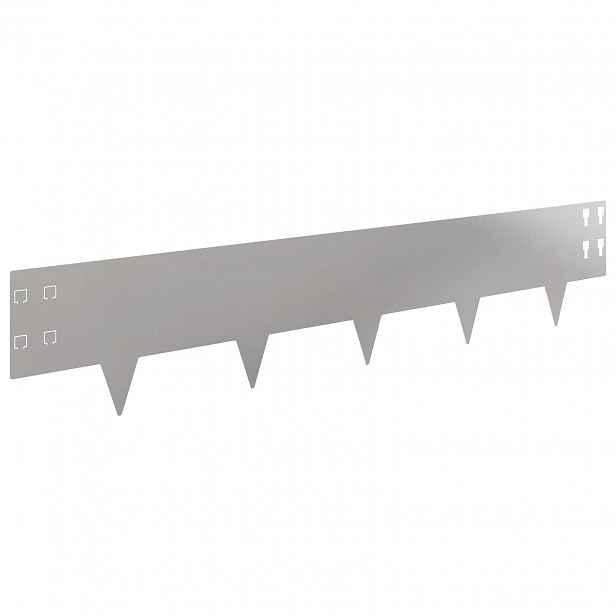 vidaXL Okraj trávníku 50 ks 100 x 20 cm Ocel Stříbrná