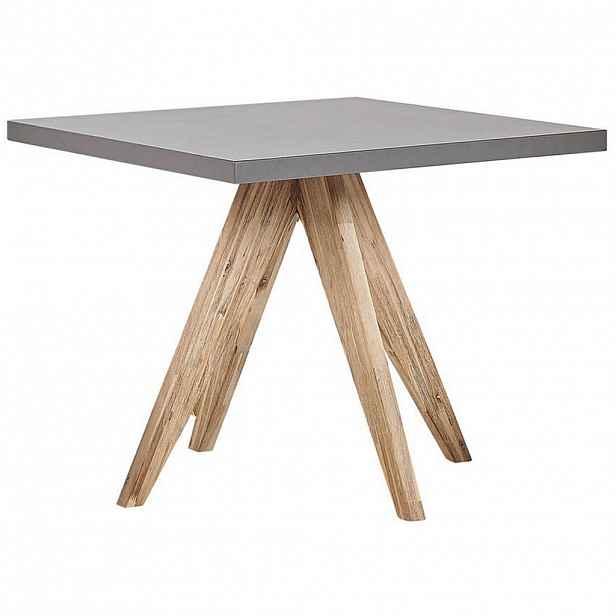 Beliani ZAHRADNÍ STŮL Vláknocement šedý 90/90 cm Olbia