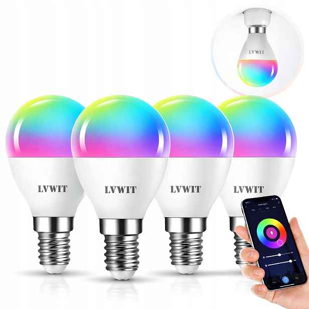 Led žárovka E14 G45 Kula Rgb 5W 470Lm 4 ks