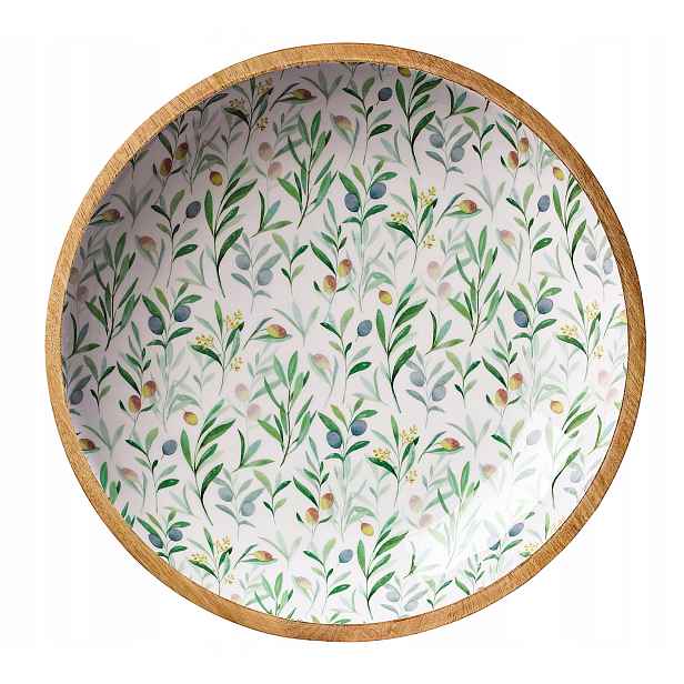 Miska ZassenHaus patera mangové dřevo 35 x 6 cm, podnos Olive