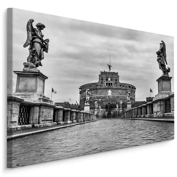 Plátno Hrad Svatého Angela V Římě V BW Varianta: 40x30