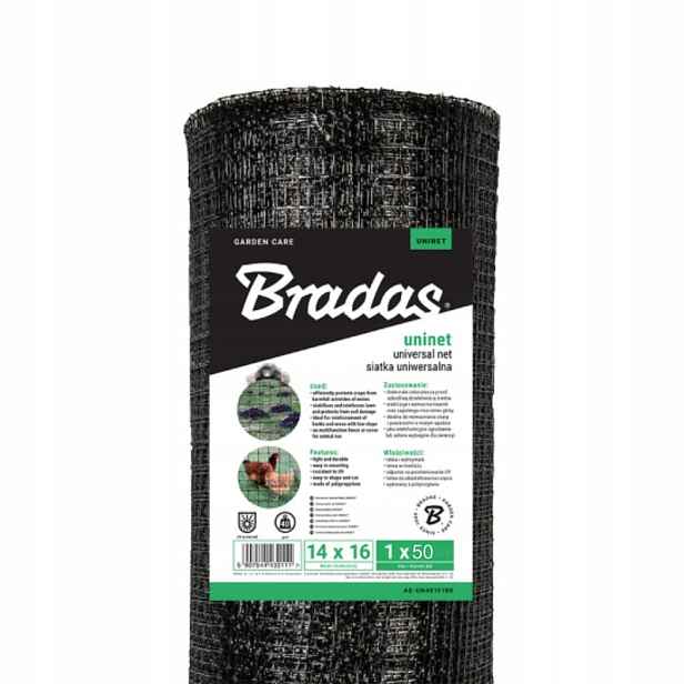 Univerzální síť Uninet 40g/m2 oka 14x16mm 50 x 1 m Bradas 2104