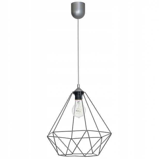 Závěsná lampa Milagro Basket Gray loft 35 cm Led žárovka 7 W E27 C37 teplá