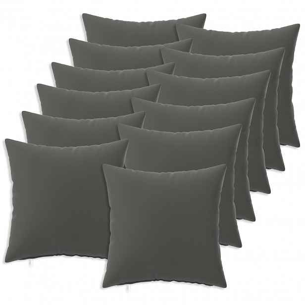 vidaXL Povlak na polštář 12 pcs HEERLEN Antracitová 45 x 45 cm
