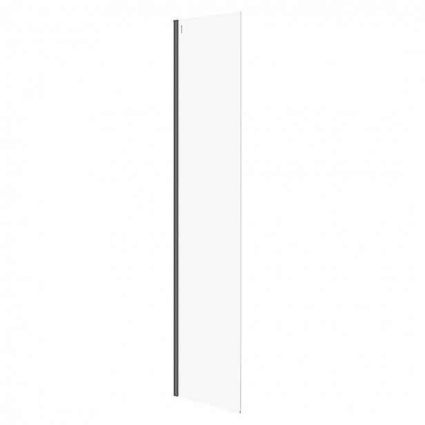 Cersanit Mille - Pevná boční stěna pro Walk-In, 50x200 cm, černá/čiré sklo S161-016