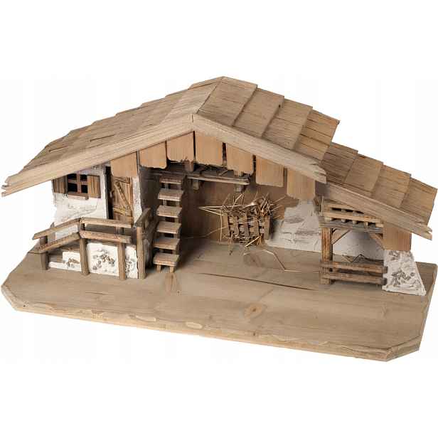 Krásný Betlém Vánoční Stáje 70x29x33cm vhodný pro figurky 10-13cm