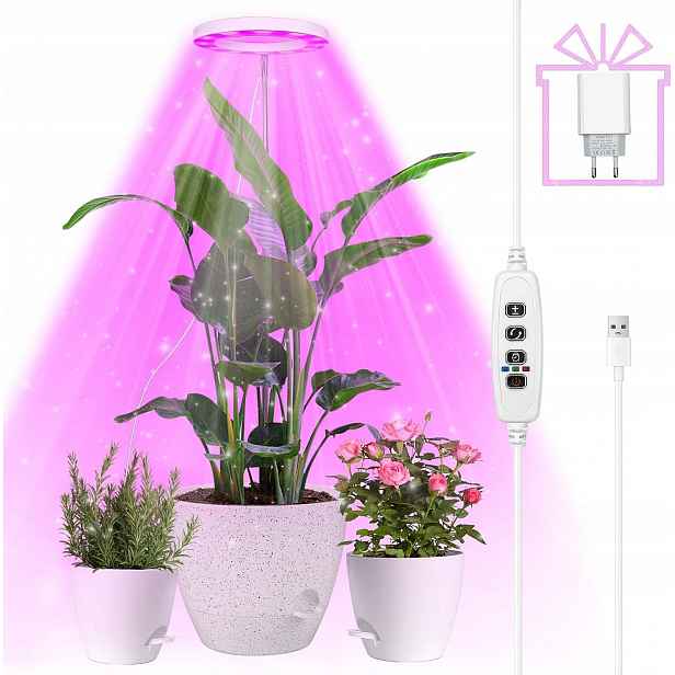 Led Lampa Pro Rostliny 155 CM Nastavitelná Časovač 72 Led
