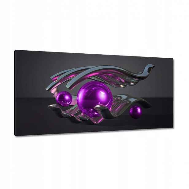 Obrazy 115x55 Fialové koule