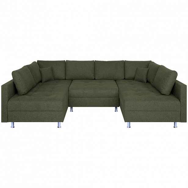 P & B SEDACÍ SOUPRAVA, textil, olivově zelená