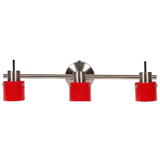 Stropní svítidlo Červený pásek 3X50W G9, saténový nikl
