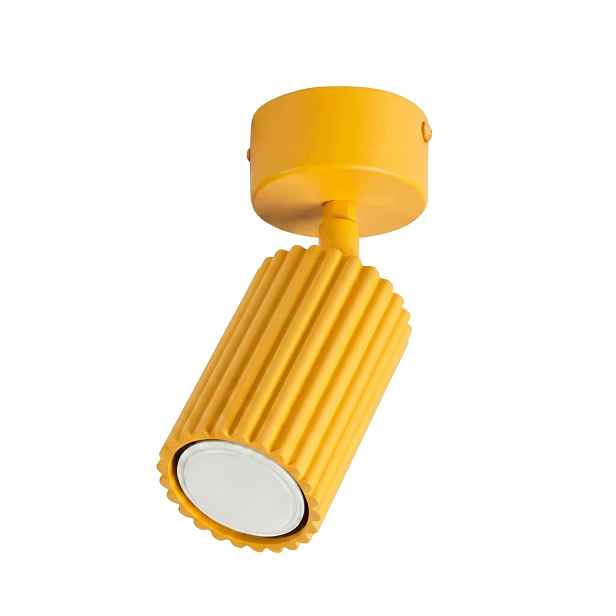 Stropní Svítidlo Karbon žlutý Stropní reflektor Lampa Pohyblivá trubice Sollux vroubkovaná