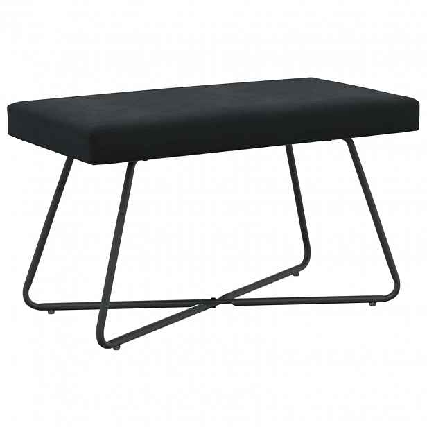 vidaXL lavice Černá 80 x 40 x 45 cm Samet