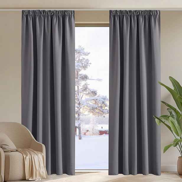Moderní záclony do obývacího pokoje, 2 kusy, výška 260 x šířka 140 Cm