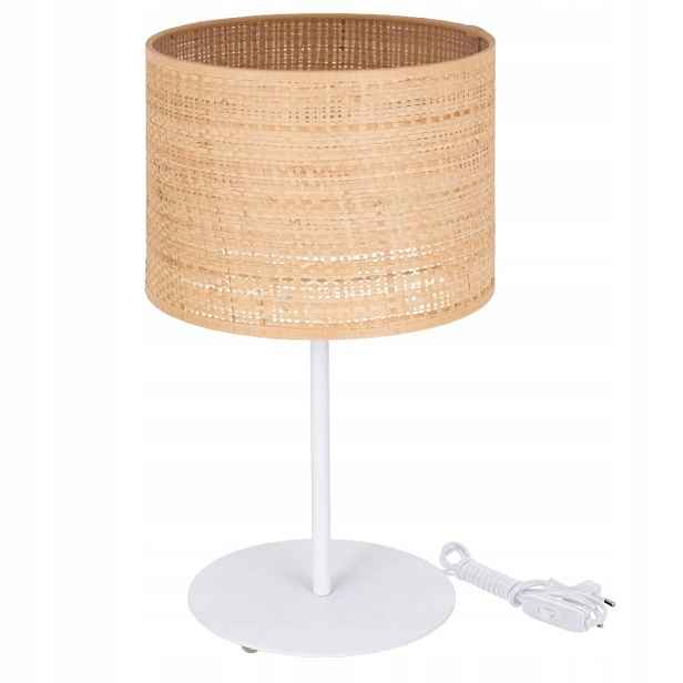 Noční Lampa Stolní Rattan Boho Ratan E27 Stínítko