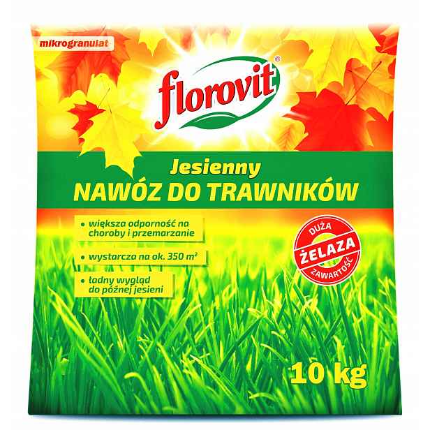Podzimní hnojivo na trávník, omezuje mech – granulát 10 kg Florovit