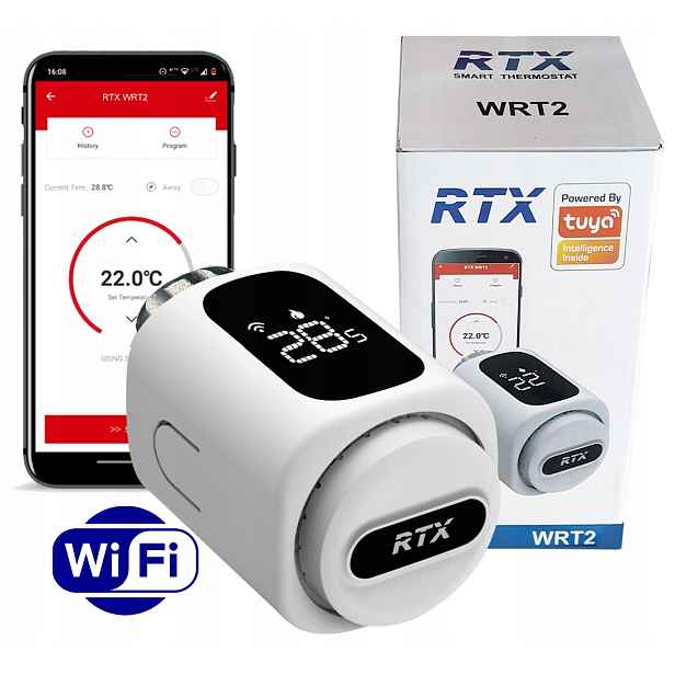 Sada 6 x Termostatická Kartuše Rtx Termostat pro WiFi radiátor Tuya Smart