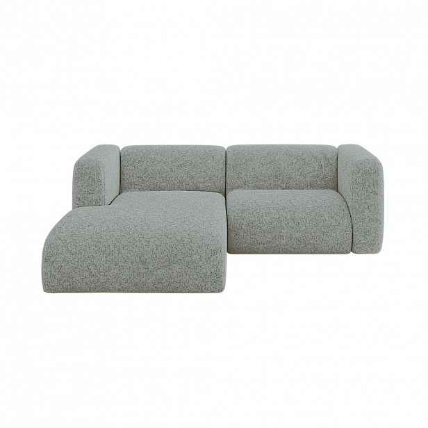 ALTDECOR ROHOVÁ SEDAČKA S LEVOU OTOMANOU MIRA-L1 227x179x89 Zelená Velur