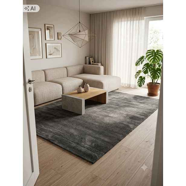 Koberec do obývacího pokoje 160 x 230 cm, vícebarevný, měkký vlas, plyšový