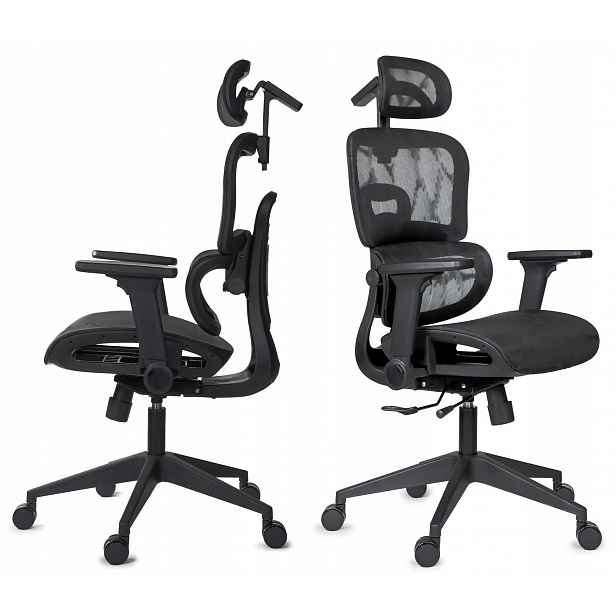 Ergonomická kancelářská židle Giosedio PXV004 s nastavitelnými područkami, Bozp
