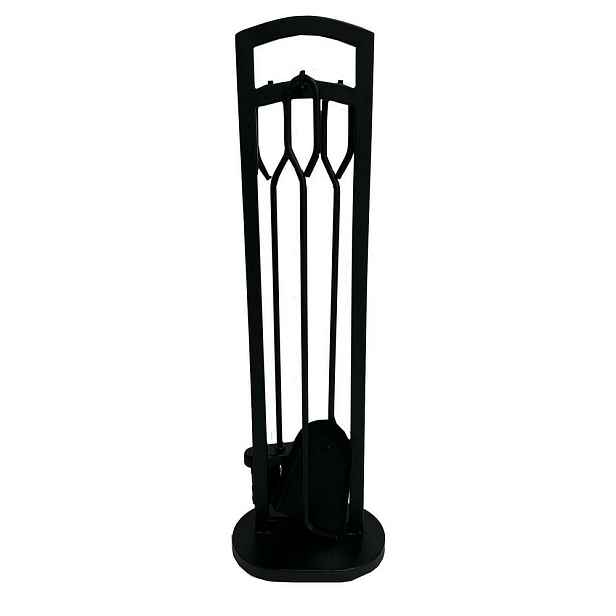 Sada krbového nářadí 70 cm, 3díl. se stojánkem, černá, kov
