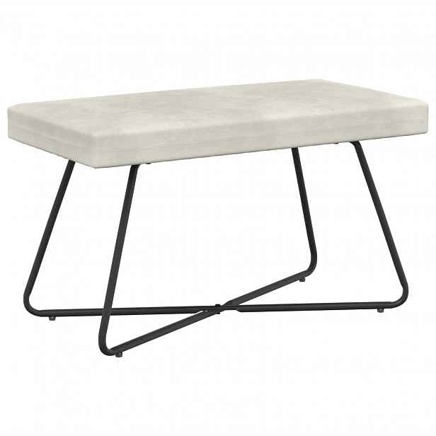 vidaXL lavice Krémová 80 x 40 x 45 cm Samet