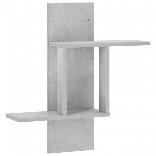 vidaXL Nástěnná polička Betonově šedá 59 x 17 x 63 cm Kompozitní dřevo