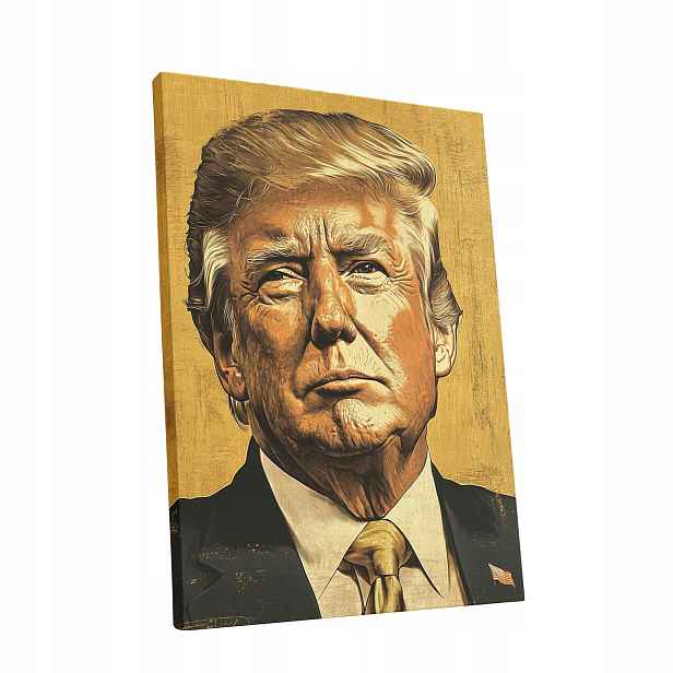 Obraz na plátně Portrét Donalda Trumpa v obývacím pokoji Trumpa dárek 60x80