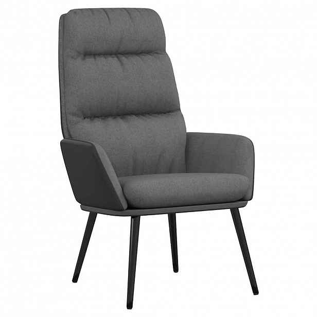 vidaXL Relaxační křeslo světle šedé textil