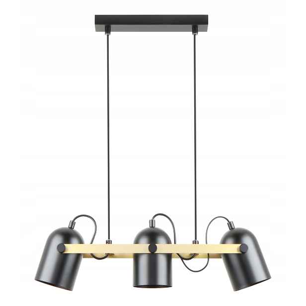 Závěsná lampa pro mládež černá zlatá, 3 nastavitelné reflektory Zuma Line