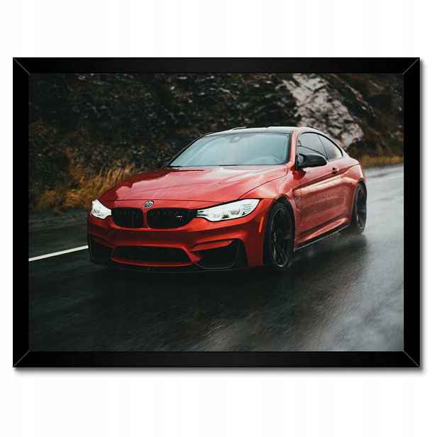 Plakáty v rámu 40x30 Červené Bmw Auto