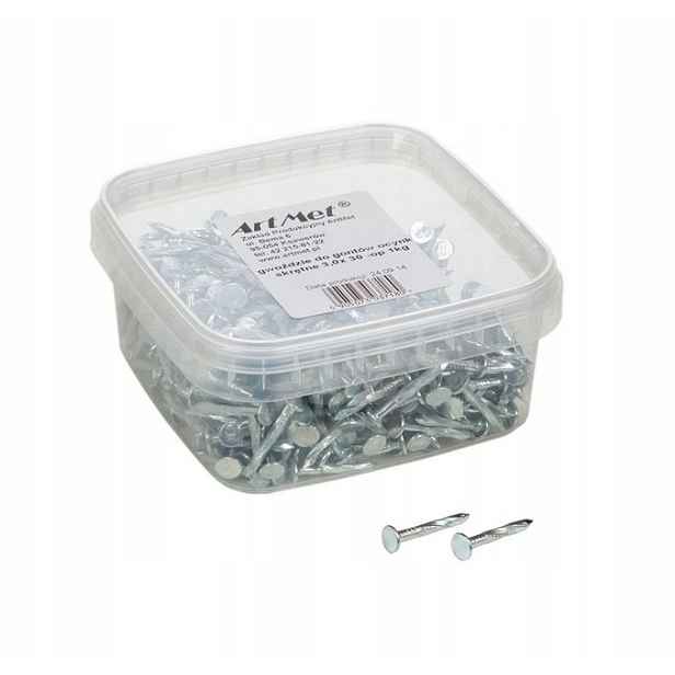 Hřebíky 3 x 30 mm balení 1 kg ploché ocelové