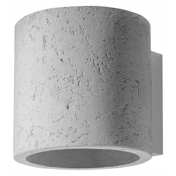 Sollux Lighting Betonové nástěnné svítidlo Orbis, 40 W, G9, šedé, IP20