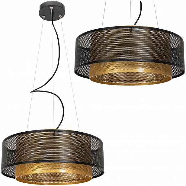 Závěsná Lampa Loft Industrial Zlatá Kovová Led