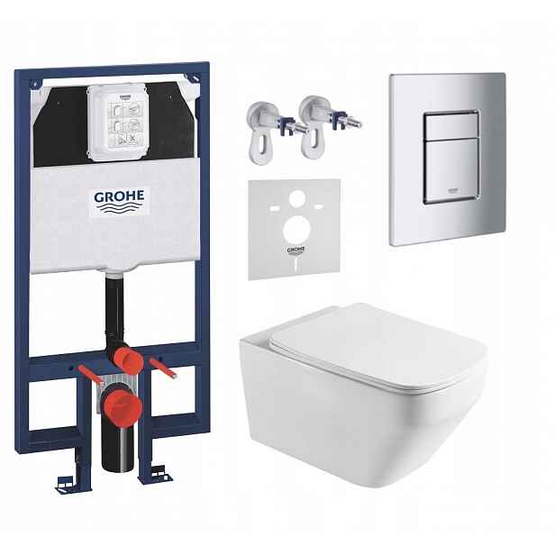 7v1 Sada Wc, Stelaz Grohe Slim Wc Mísa Imprese Tornado Tlačítko