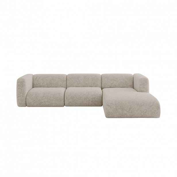 ALTDECOR ROHOVÁ SEDAČKA S PRAVOU OTOMANOU MIRA-L2 318x179x89 Béžová Velur