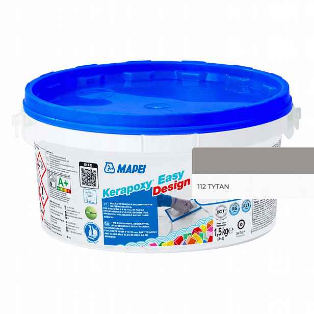 Epoxidová spárovací hmota Mapei 1,5 kg kyselinovzdorná Kerapoxy Easy Design Titan 112