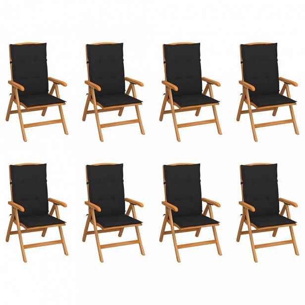 Zahradní židle  teak / látka Černá
