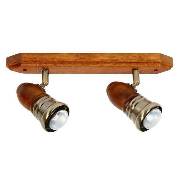 Stropní svítidlo Parteo 2X40W E14 R50 tmavé dřevo patina