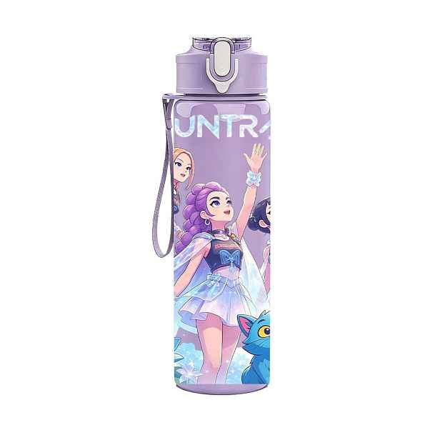 TEMU 1 ks, Modrá květinová kopule s éterickým minimalistickým liniovým uměním, 750 ml/26 oz barevná plastová sportovní láhev na vodu, roztomilý