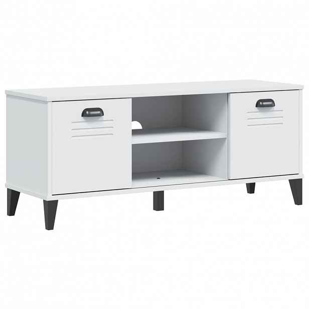 vidaXL Lavice s botníkem VIKEN bílá 106 x 35 x 45 cm kompozitní dřevo