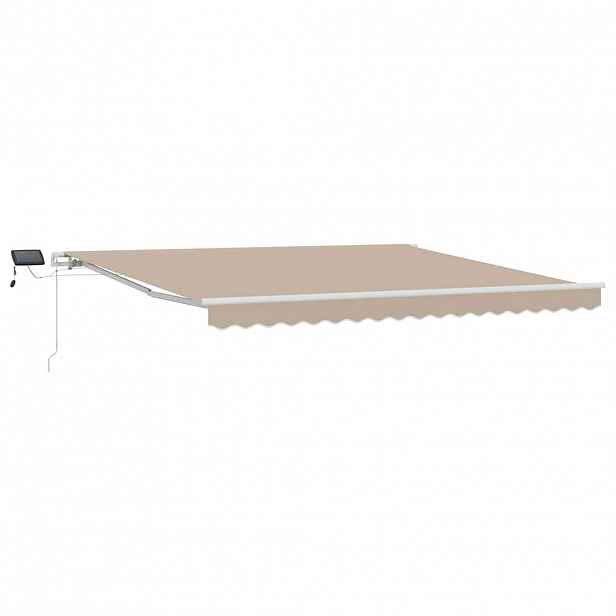 vidaXL Stahovací markýza Béžová 400 × 300 cm Látka a hliník