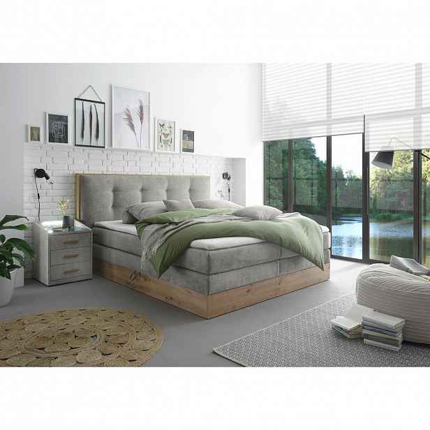 Livetastic POSTEL BOXSPRING, 180/200 cm, světle šedá