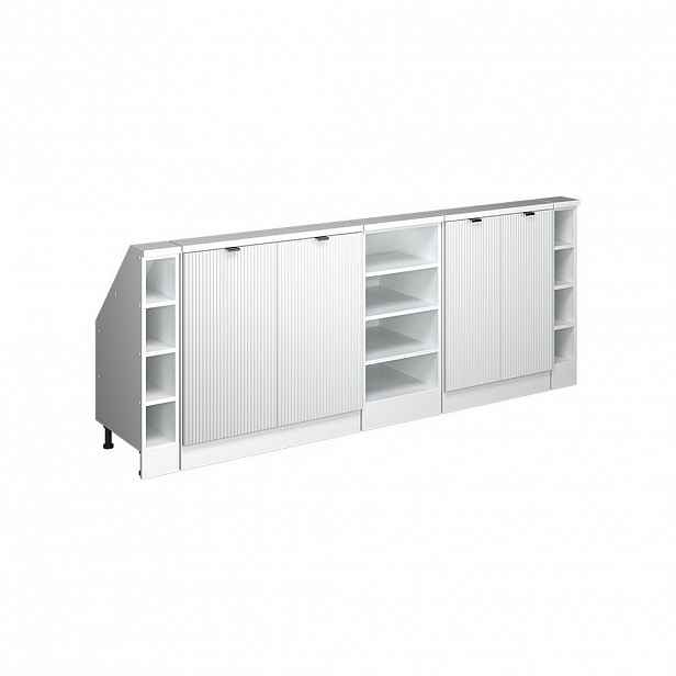 Vicco ŠATNÍ SESTAVA PRO ŠIKMÉ STŘECHY Rion Bílé zvlnění 210 cm Sada 5 kusů